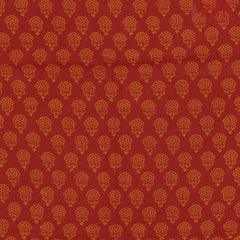 Red Jaipur Cotton Print Running Material