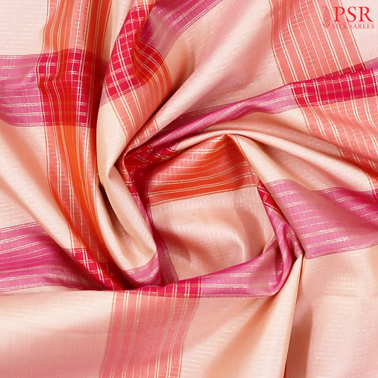 Pink & Peach Kanchipuram Silk Saree
