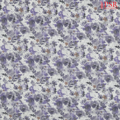 Pastel Blue Linen Print Running Material