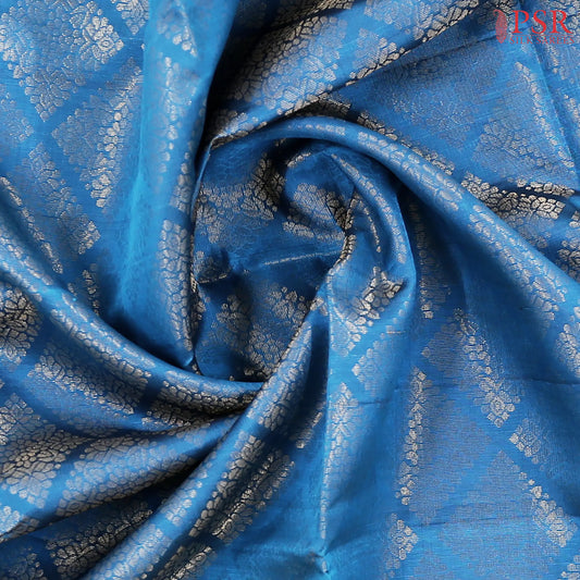 Cerulean Blue Soft Silk Mix Saree