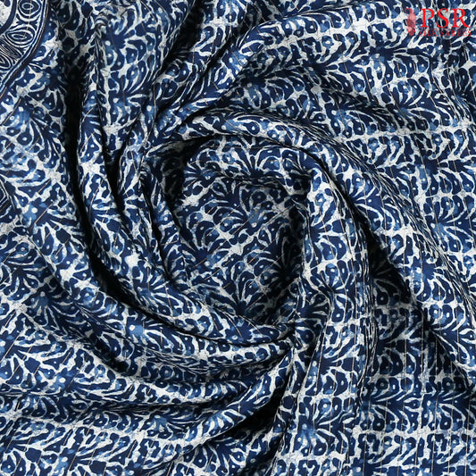 Indigo Blue Modal Silk Saree