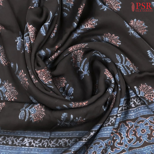 Black Modal Silk Saree