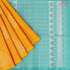 Amber Yellow Soft Silk Saree