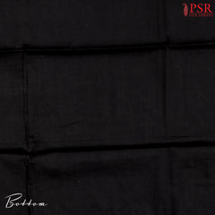 Beige & Black Cotton Dress Material