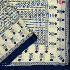 Yellow Beige Cotton Dress Material
