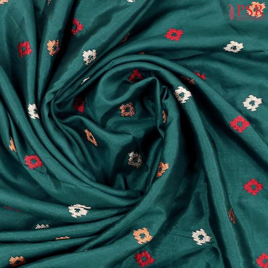 Dark Green Semi Tussar Saree