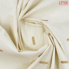 Cream Beige Kerala Cotton Saree