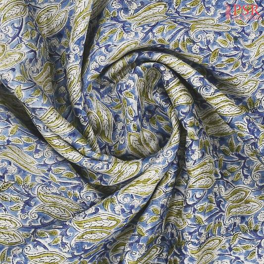 Heavenly Blue Chanderi Silk Cotton Saree