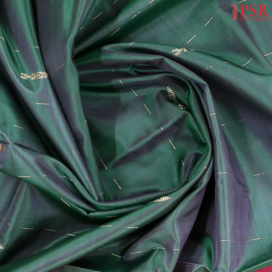 Bottle Green Vazhainaar Silk Saree
