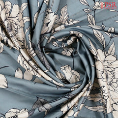 Steel Grey Semi Tussar Saree