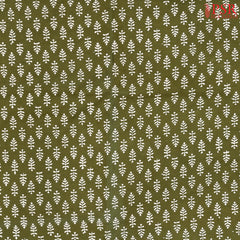 Olive Green Cotton Print Running Material