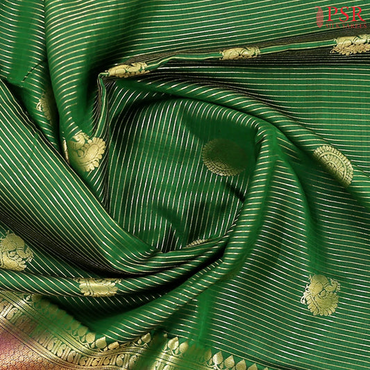 Dark Green Fancy Kanchipuram Silk Saree