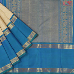 Beige Kanchipuram Silk Saree