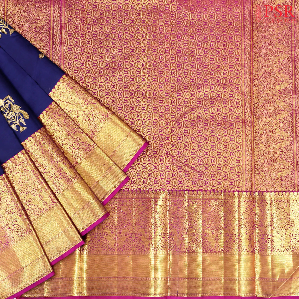 Royal Blue Kanchipuram Silk Saree