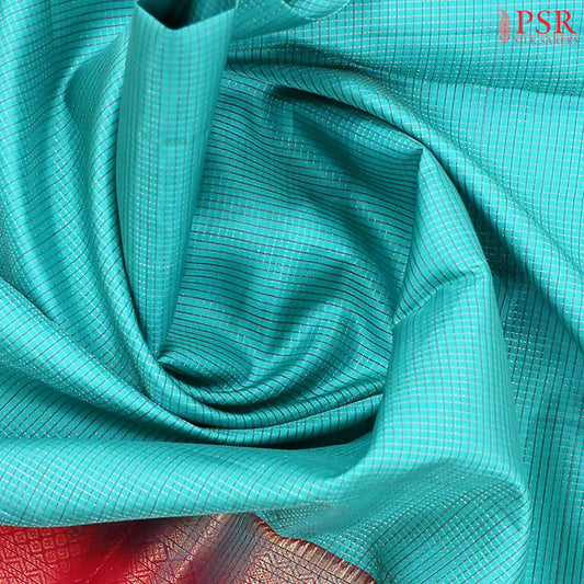 Viridian Blue Fancy Kanchipuram Silk Saree