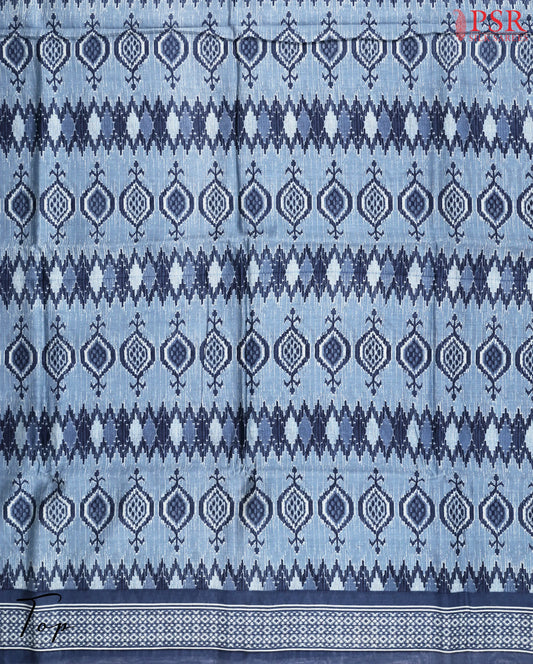 Steel Blue Silk Cotton Dress Material