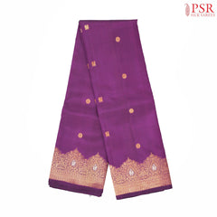 Dark Purple Kanchipuram Silk Saree