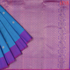 Peacock Blue Kanchipuram Silk Saree