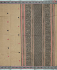 Tussar Beige Kalakshetra Kovai Cotton Saree
