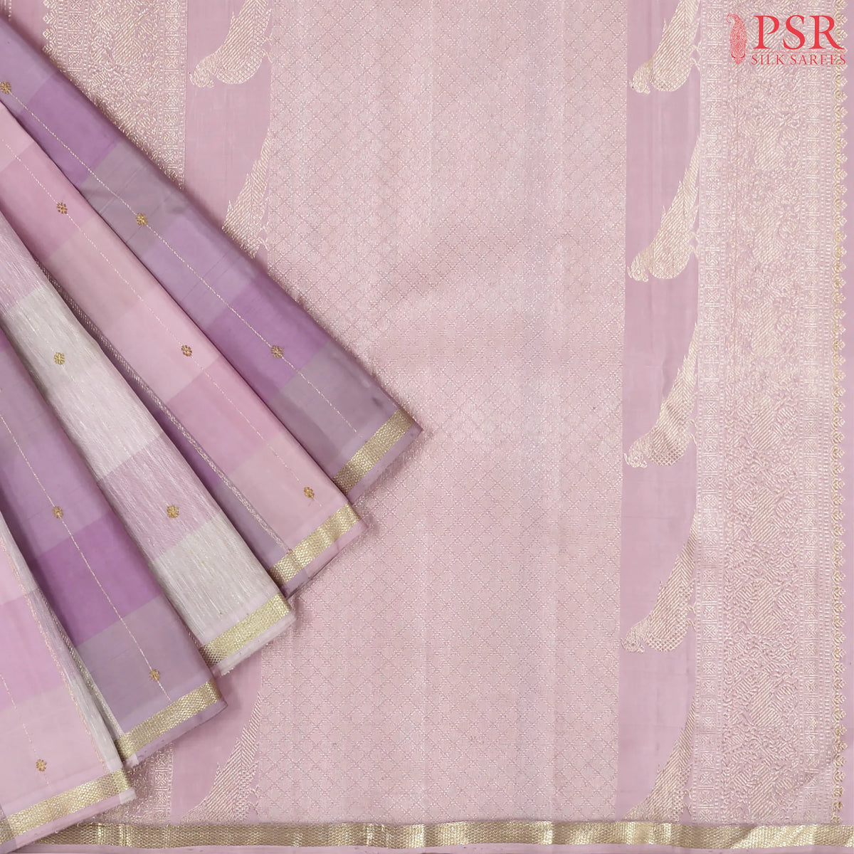 Pastel Lavender Palettet Kanchipuram Silk Saree