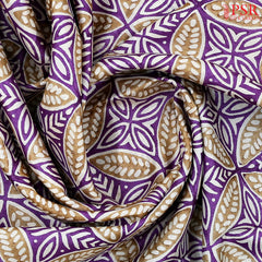 Violet & Taupe Tussar Silk Saree