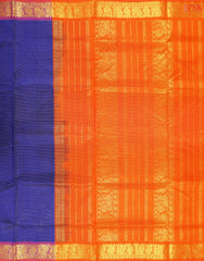 Navy Blue Cotton Silk Saree