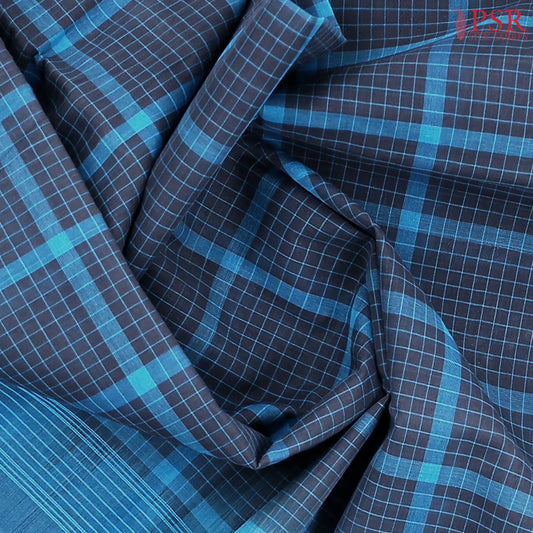 Spruce Blue Kanchi Cotton Saree