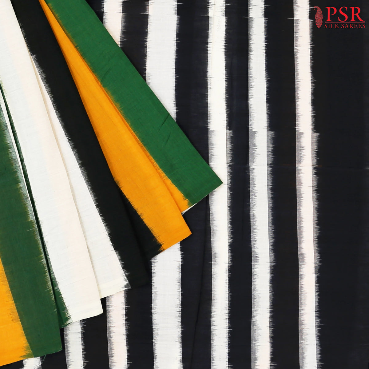 Quadricolor Ikkat Cotton Saree