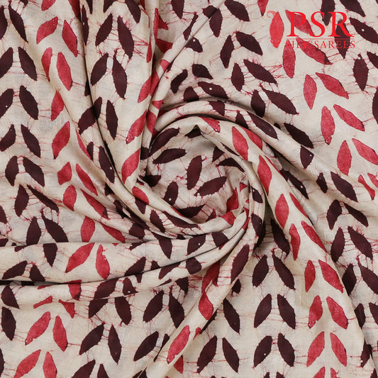 Beige Semi Tassar Running Material