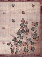 Peach Tissue Embroidery Saree