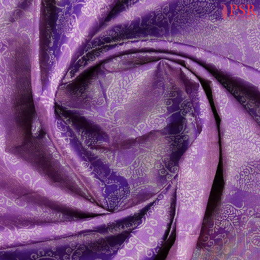 Violet Maroon Tissue Soft Silk Saree