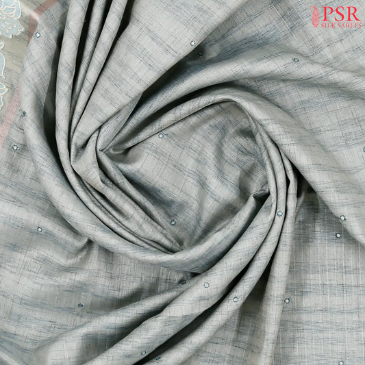 Pale Blue Semi Tussar Saree