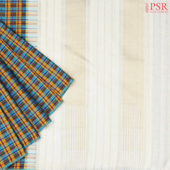 Blue & Yellow Kanchipuram Silk Saree