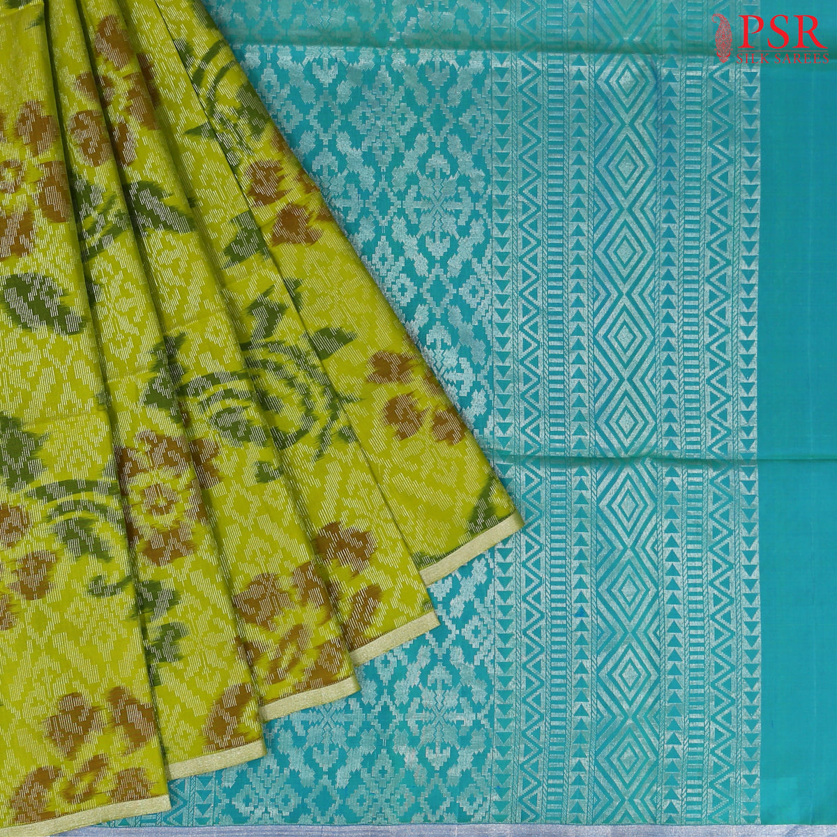 Citrus Green Soft Silk Saree