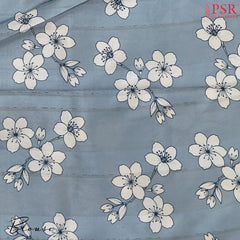 Steel Grey Semi Tussar Saree