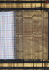 Misty Blue Kanchipuram Silk Saree