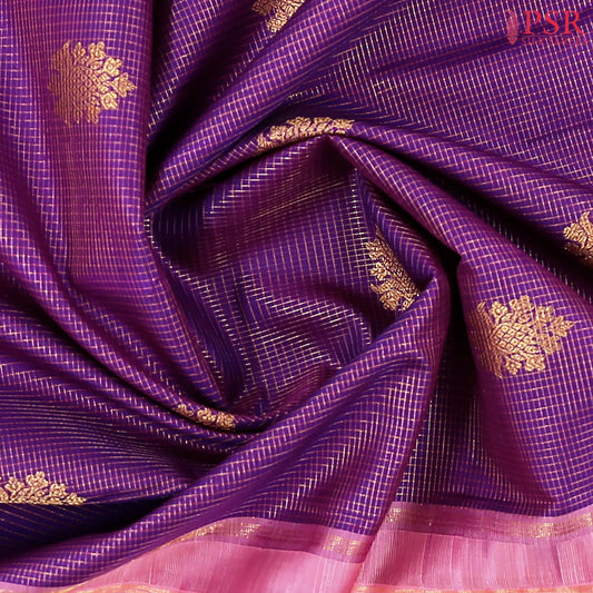 Magenta Purple Kanchipuram Silk Saree
