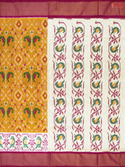 Dark Mustard Yellow Pochampally Silk Saree