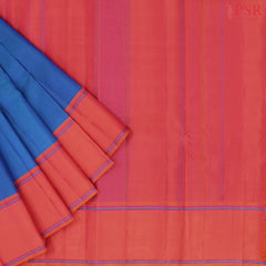 Dark Peacock Blue Kanchipuram Silk Saree