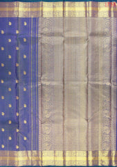 Dark Peacock Teal  Kanchipuram Silk Saree