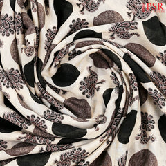 Beige Chanderi Silk Cotton Saree