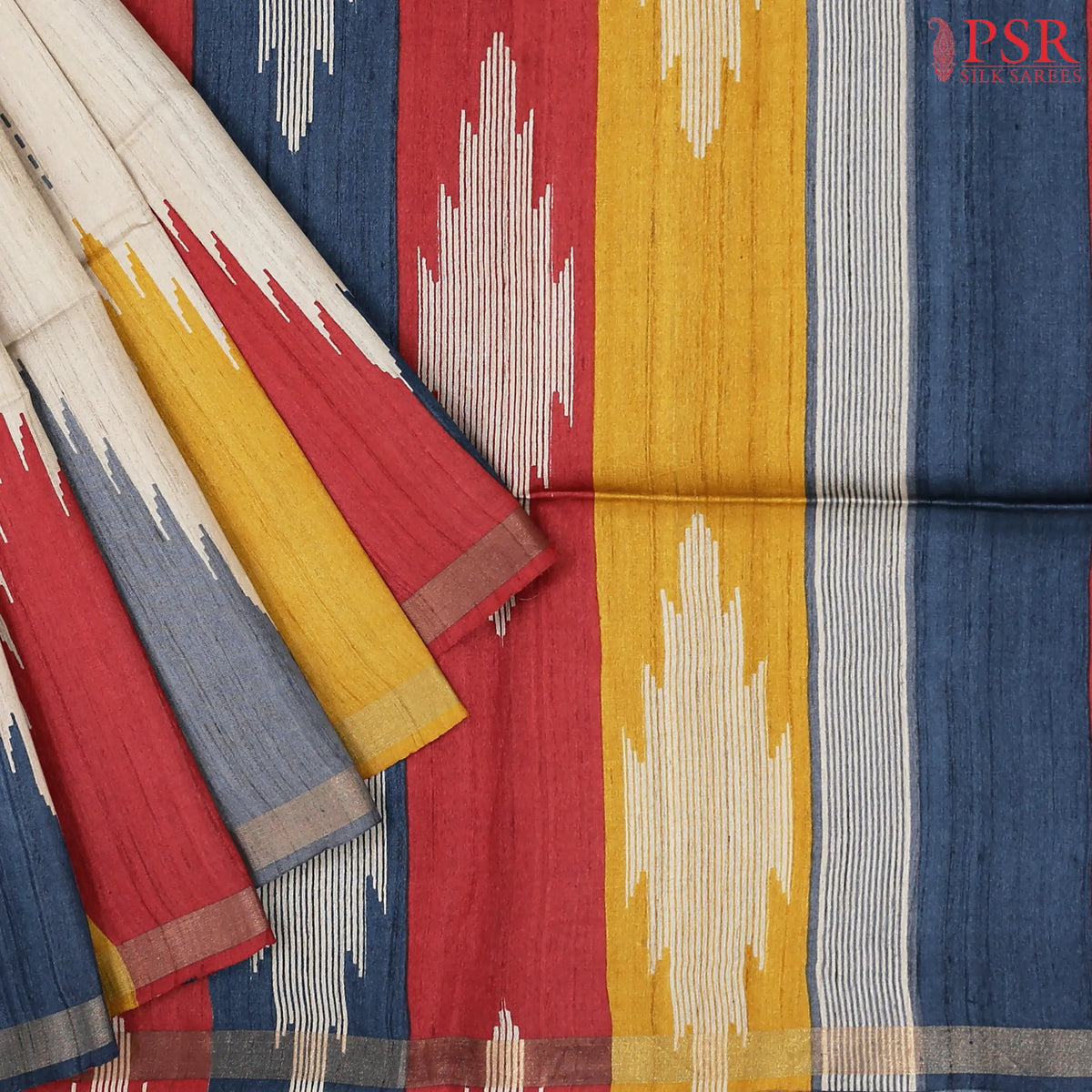 Royal Beige Kadhi Tussar Silk Saree