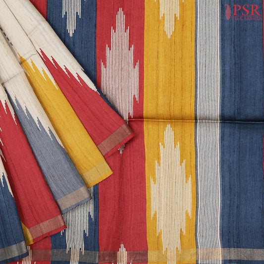 Royal Beige Kadhi Tussar Silk Saree