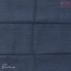 Space Blue Tassar Silk Dress Material
