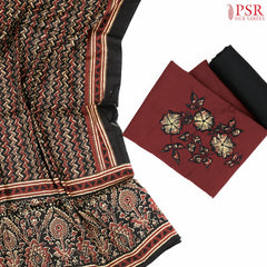 Maroon Cotton Dress Material