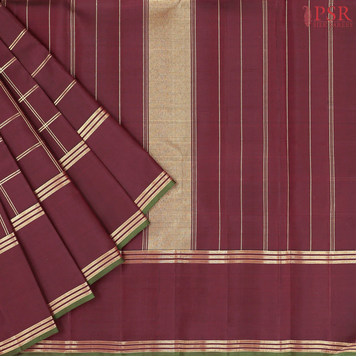 Auburn Kanchipuram Silk Saree