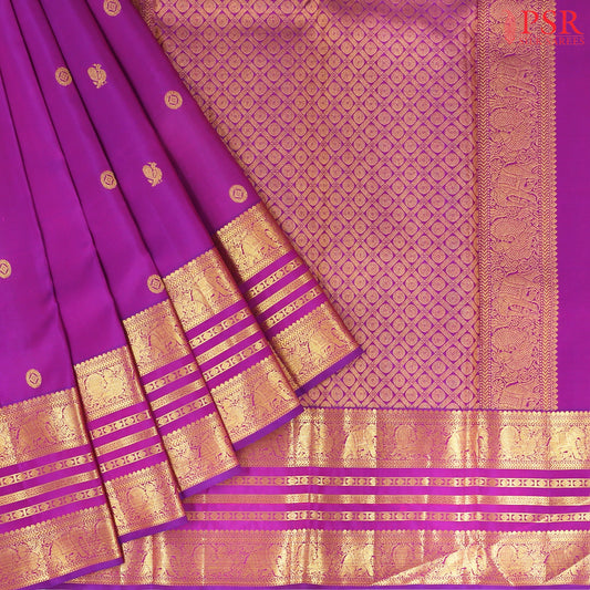 Vadamalli Purple Kanchipuram Silk Saree