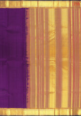 Dark Purple Kanchipuram Silk Saree