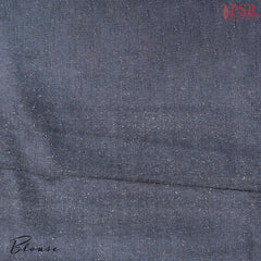 Dark Spruce Blue & Blue Tussar Silk Saree
