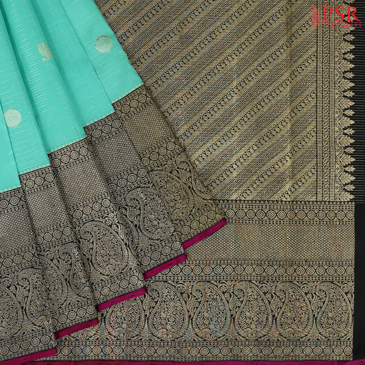 Caribbean Green Kanchipuram Silk Saree\